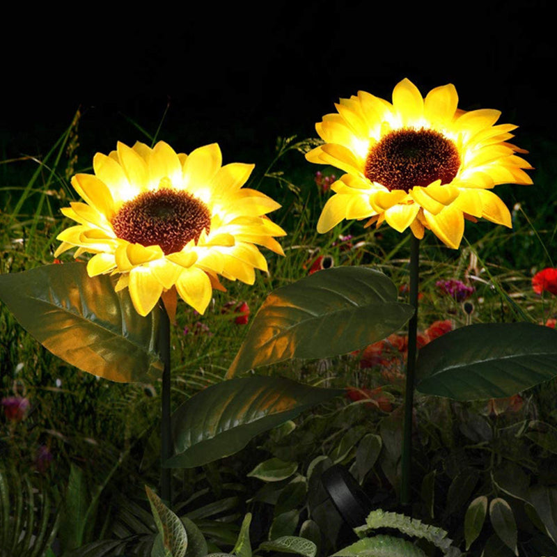 🌻Lámpara de jardín con forma de girasol