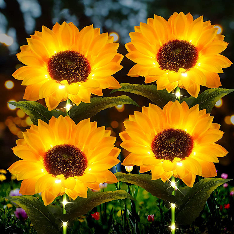 🌻Lámpara de jardín con forma de girasol