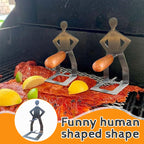 😂Parrilla para salchichas con forma de persona para exterior