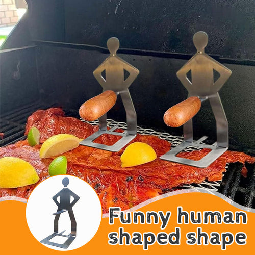 😂Parrilla para salchichas con forma de persona para exterior