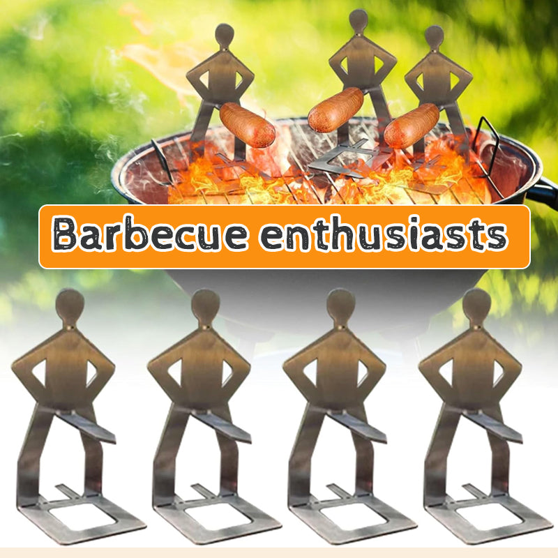😂Parrilla para salchichas con forma de persona para exterior