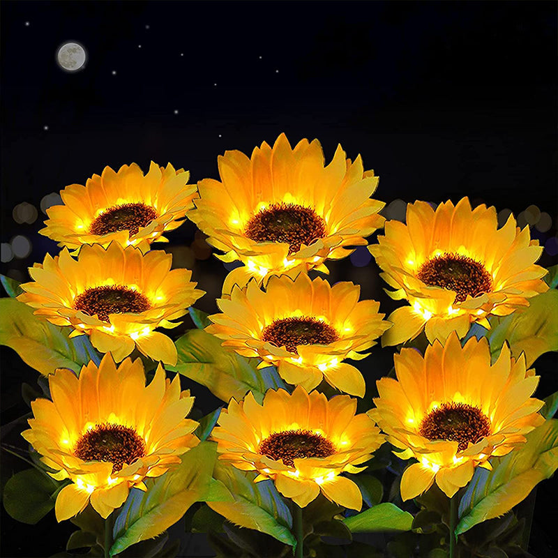 🌻Lámpara de jardín con forma de girasol