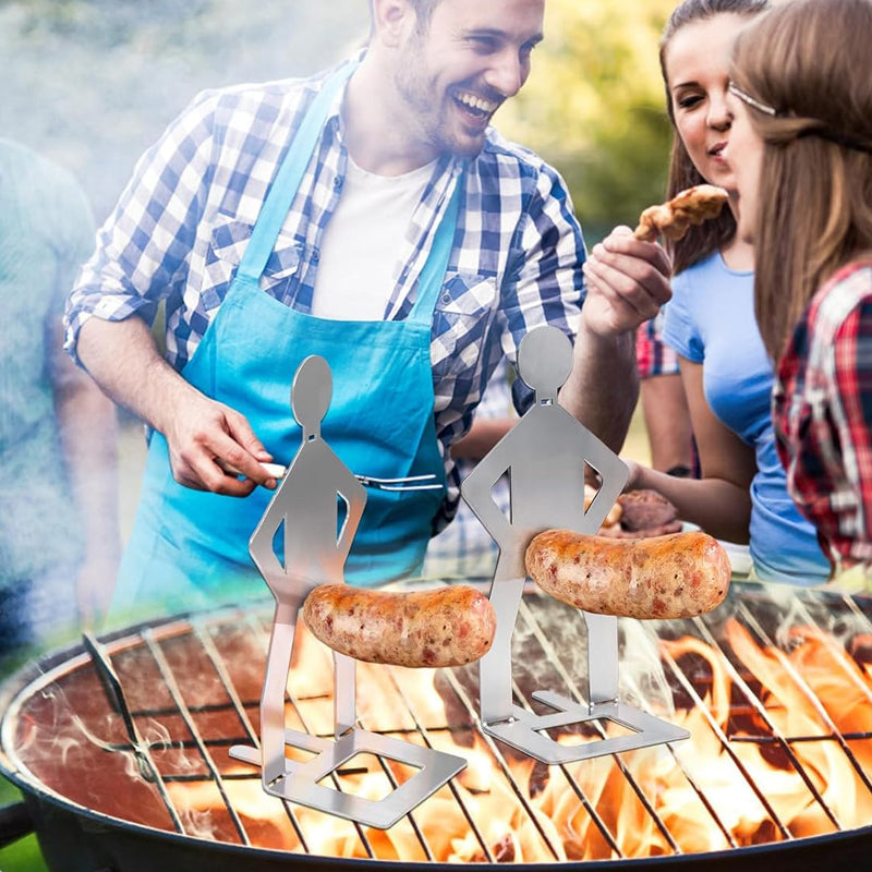 😂Parrilla para salchichas con forma de persona para exterior