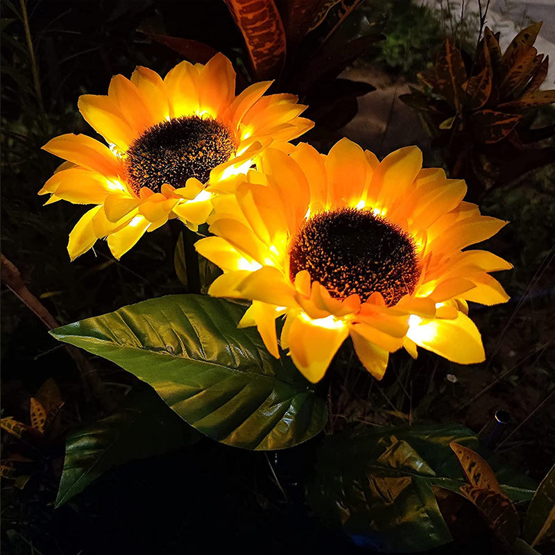 🌻Lámpara de jardín con forma de girasol