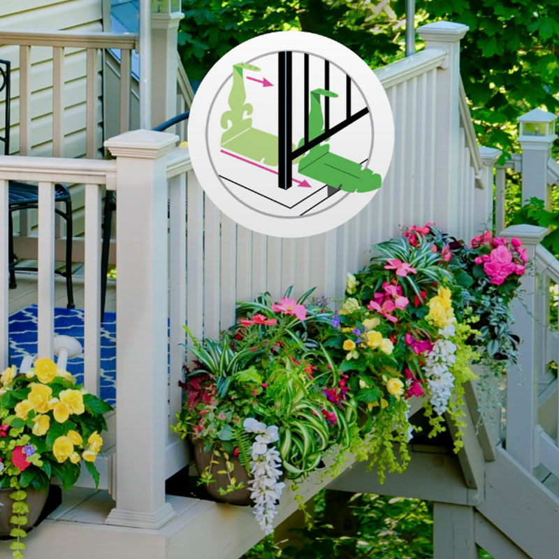 Ampliador instantáneo para balcones: sin herramientas, gran capacidad de carga, compatible con la mayoría de barandillas