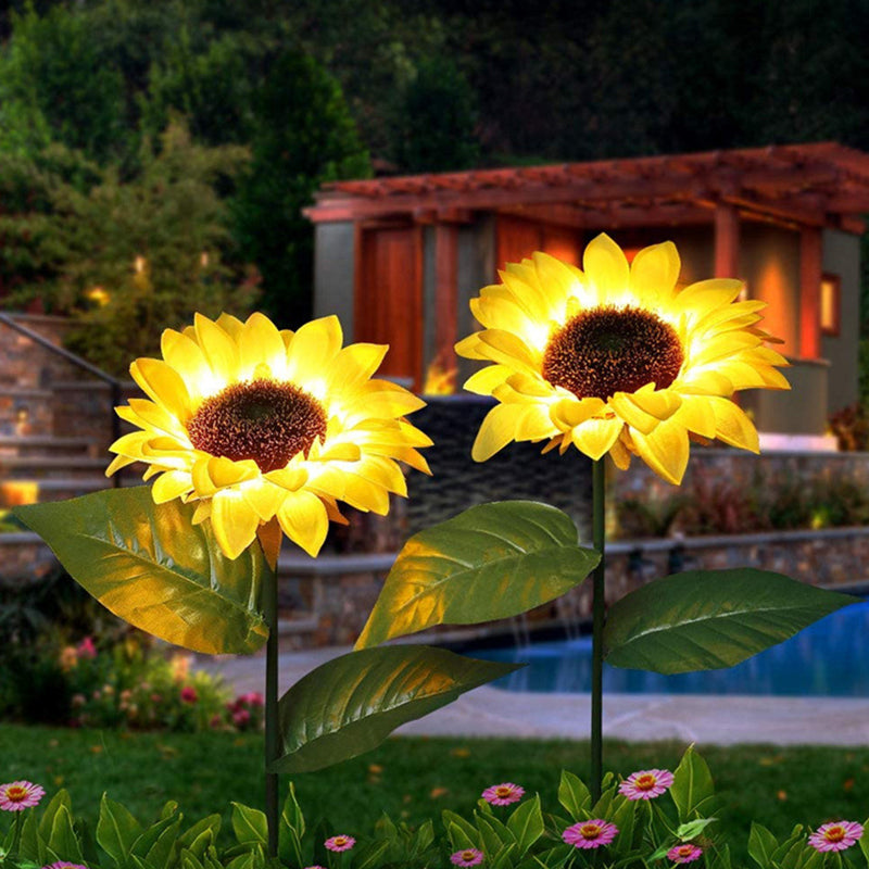 🌻Lámpara de jardín con forma de girasol