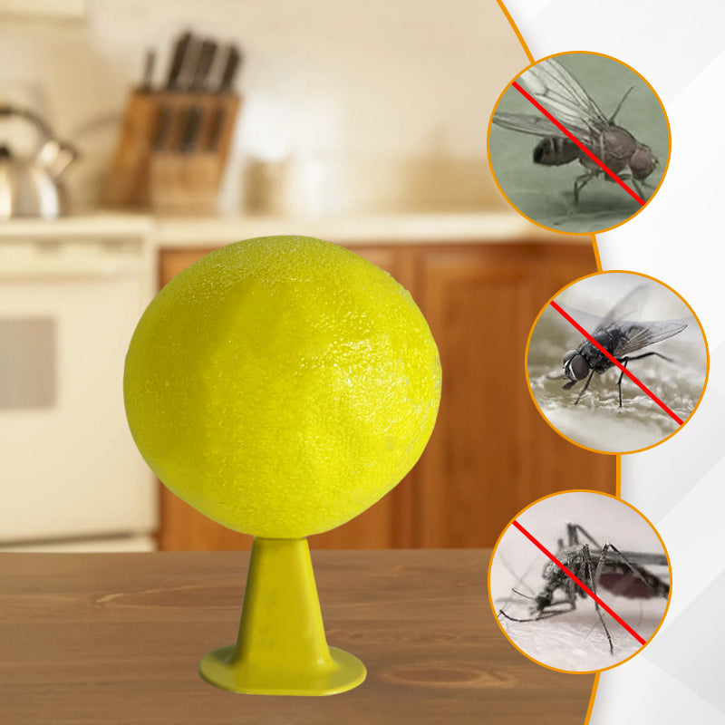 Bola adhesiva para atrapar moscas de la fruta con soporte y LED